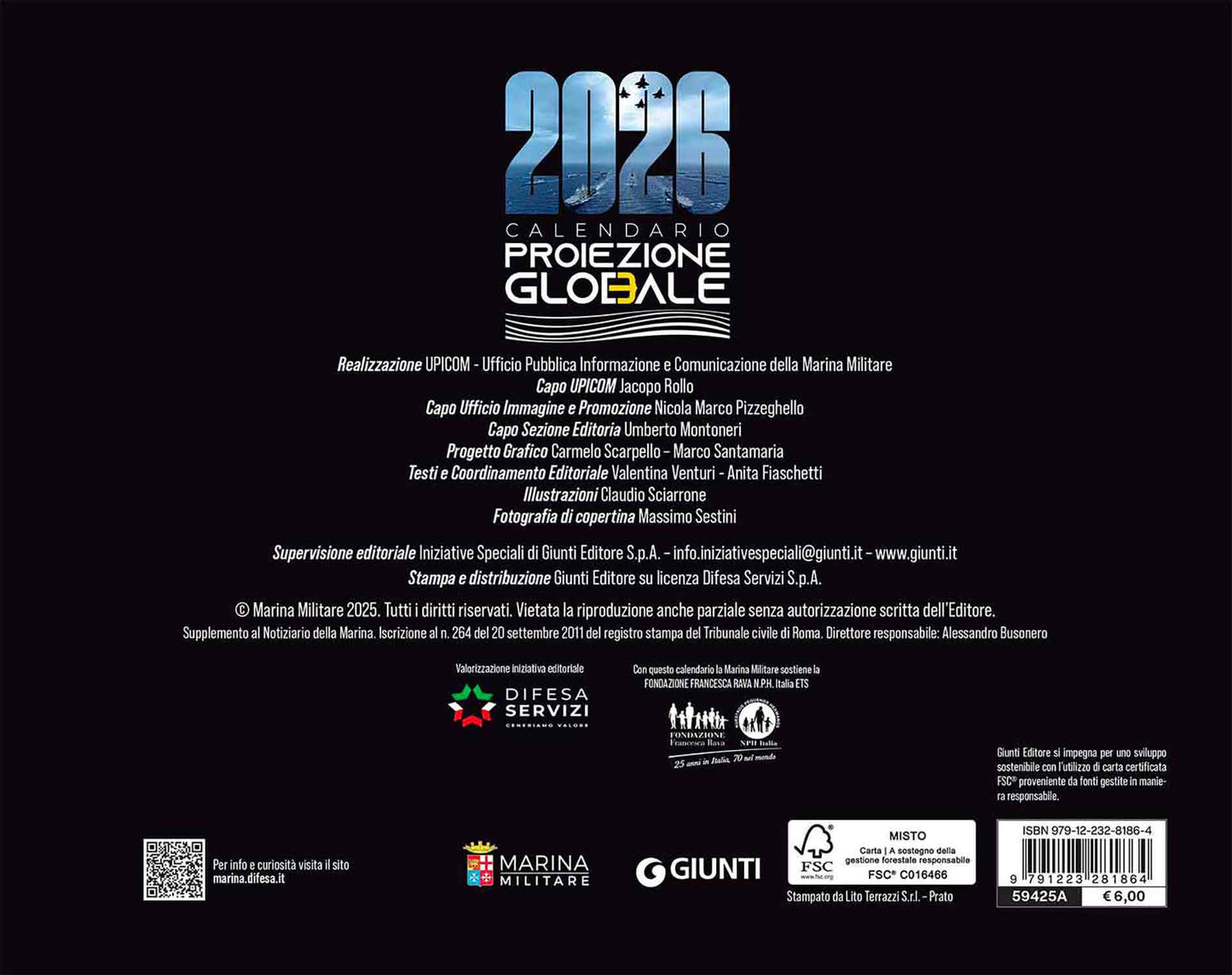 Calendario Marina Militare 2026 - da tavolo ::Proiezione Globale