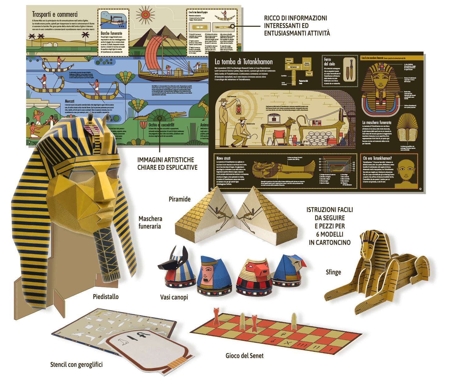 Antico Egitto::Scopri la terra dei faraoni con sei modelli tutti da costruire
