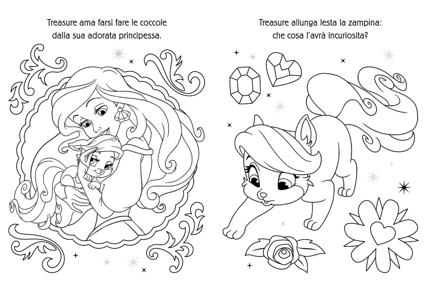 Disney Princess Bubble Stickers Cuccioli reali::Storia e giochi con tanti adesivi morbidosi