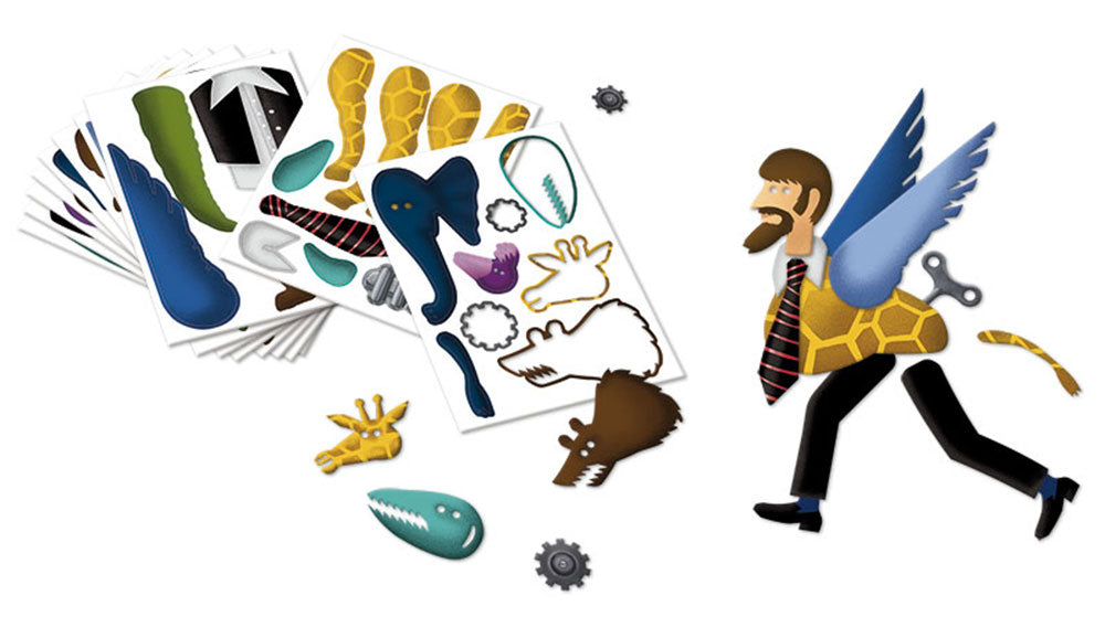 L'inventanimali::Libro + 71 fustelle per inventare gli animali