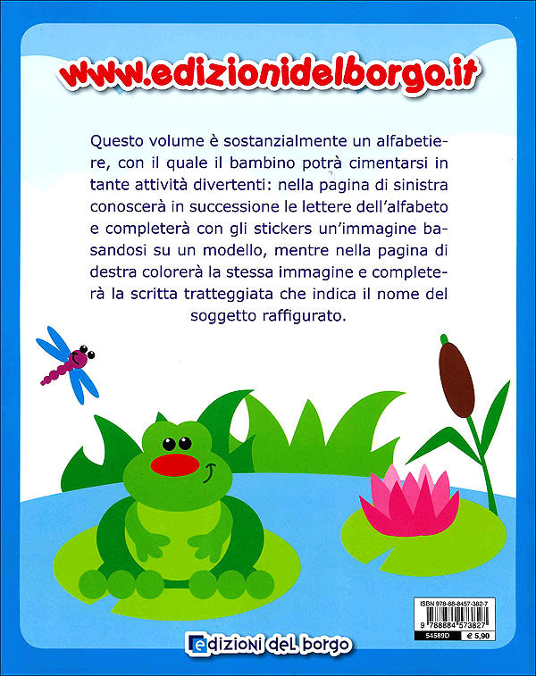 Le lettere dell'alfabeto::Gioca con gli stickers, colora e impara