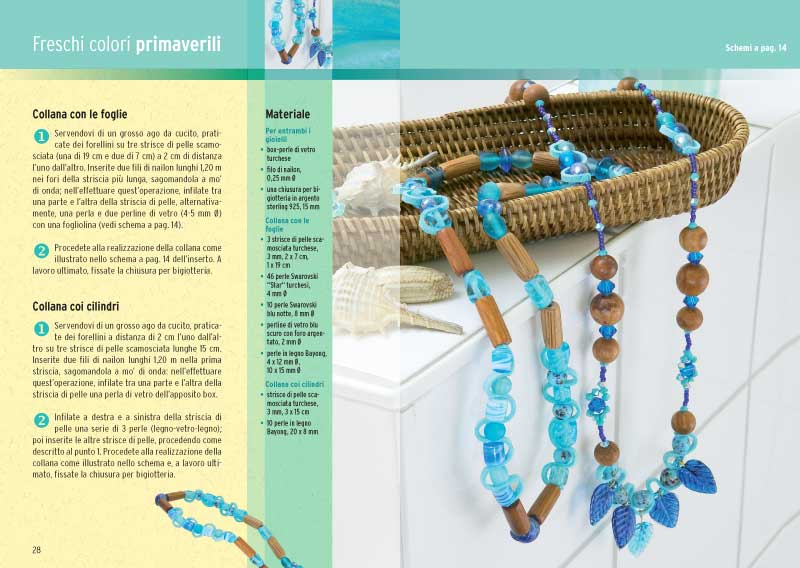 Bijoux originali e di tendenza::inserto con gli schemi di infilatura