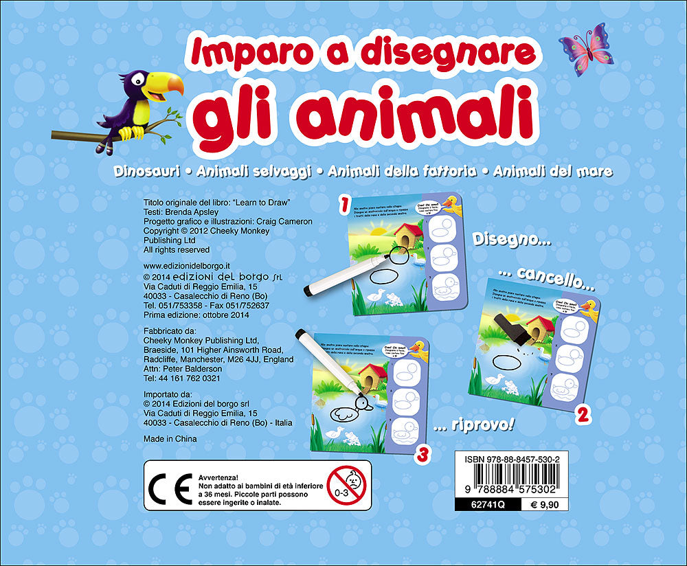 Imparo a disegnare gli animali::Con pennarello cancellabile