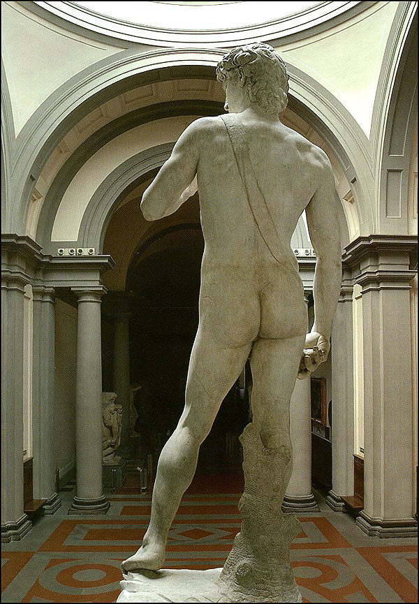 Cartolina. Firenze - Galleria dell'Accademia. David (1501-1504)::dopo il restauro 2004