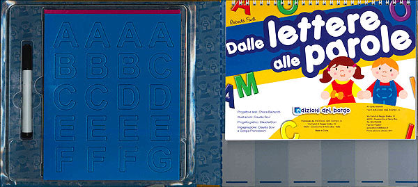 Dalle lettere alle parole::Con lettere magnetiche e pennarello cancellabile