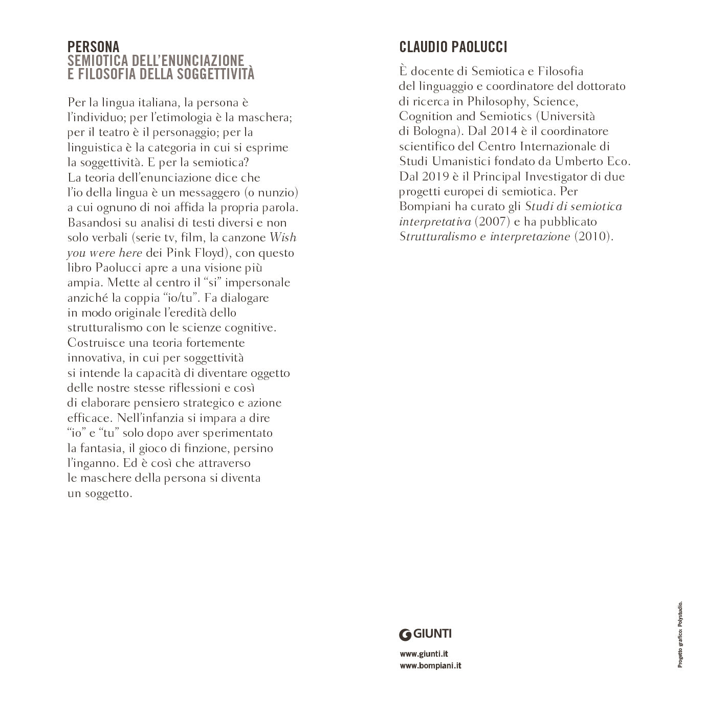 Persona::Soggettività nel linguaggio e semiotica dell'enunciazione