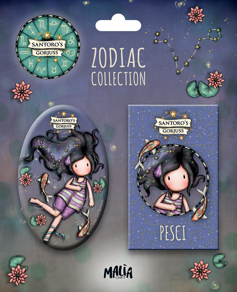 Gorjuss Zodiaco. Pesci. Calamita e minibook