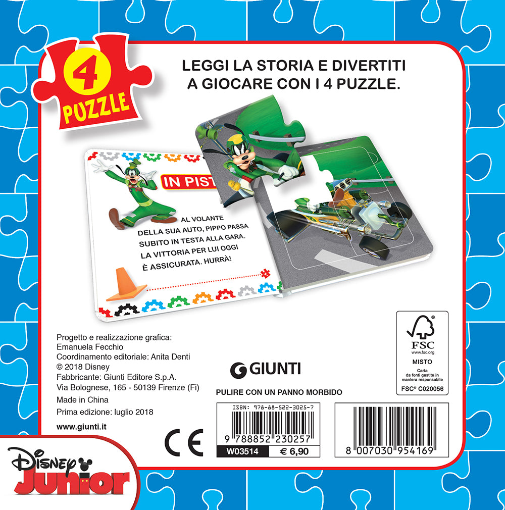 Libro Mini Puzzle - Topolino e gli amici del rally. In pista