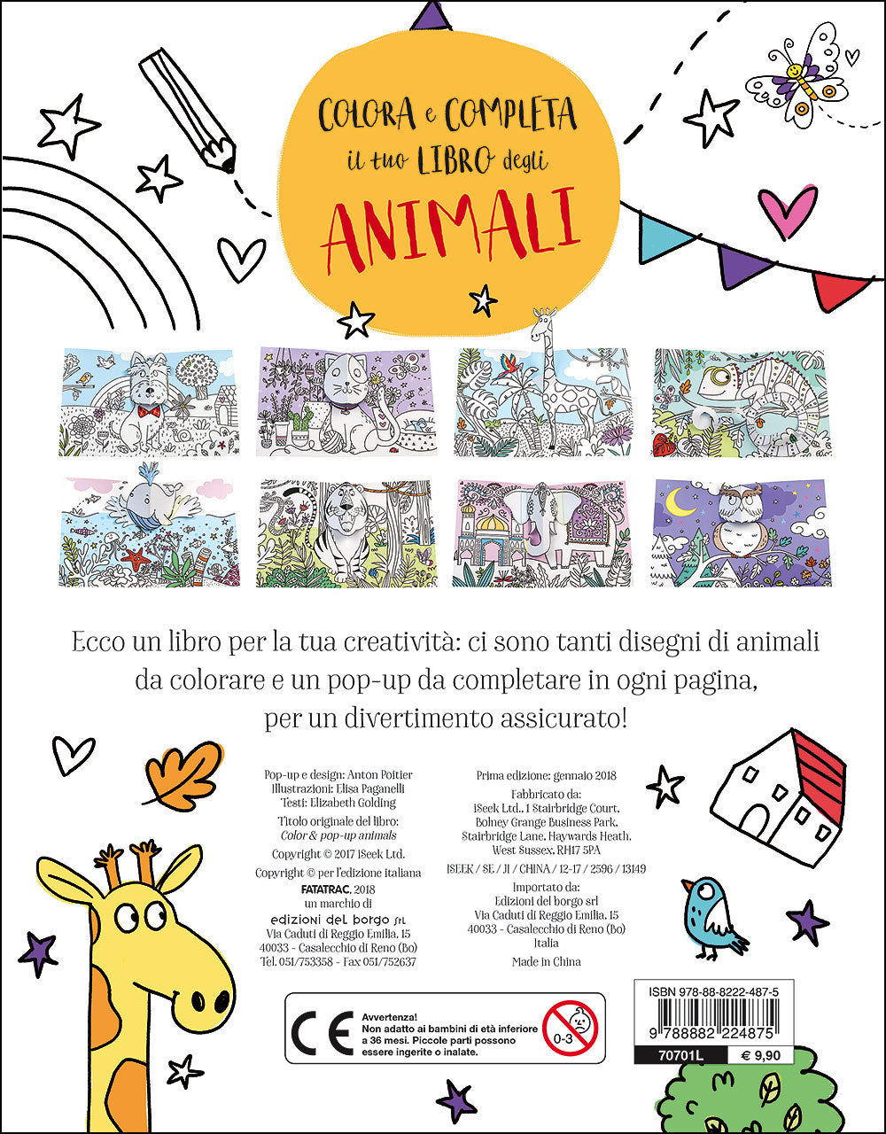 Colora e completa il tuo libro degli Animali::Con 8 pop-up da colorare e completare