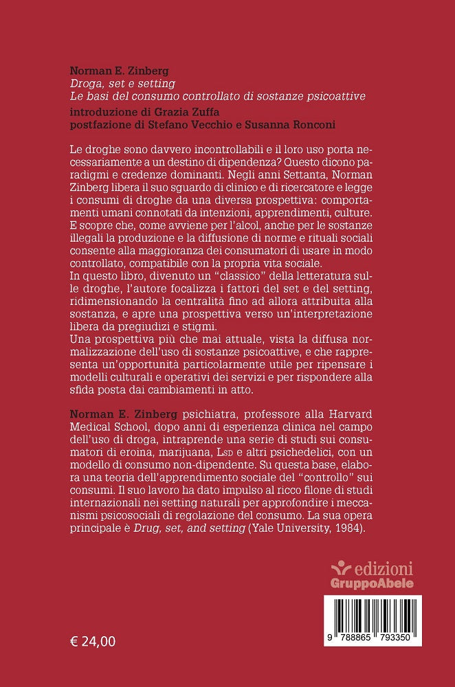 Droga, set e setting::Le basi del consumo controllato di sostanze psicoattive