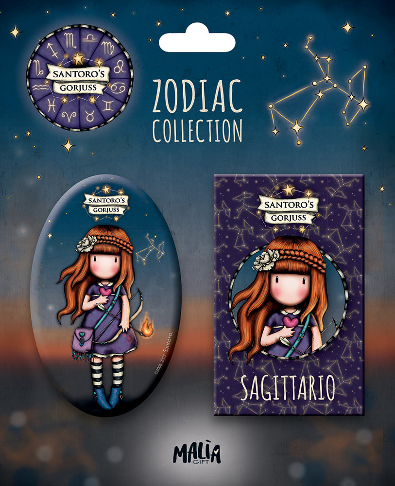 Gorjuss Zodiaco. Sagittario. Calamita e minibook