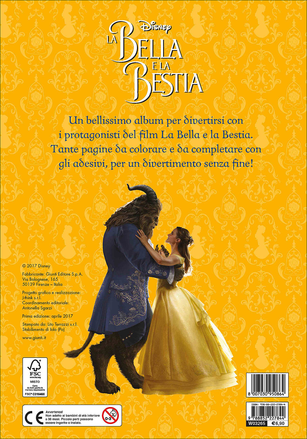 Attacca le Principesse - La Bella e la Bestia (Il film). Gioca, Colora e Attacca::Con tanti adesivi