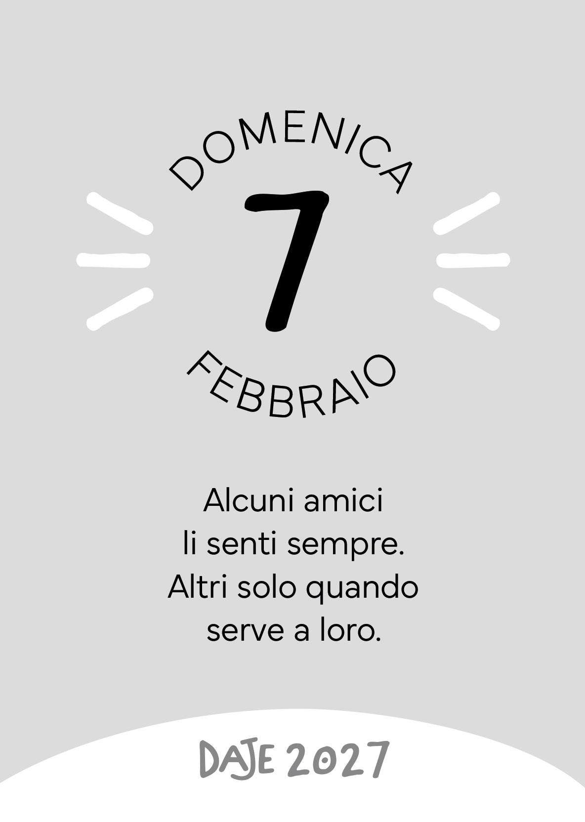 Calendario Daje 2027