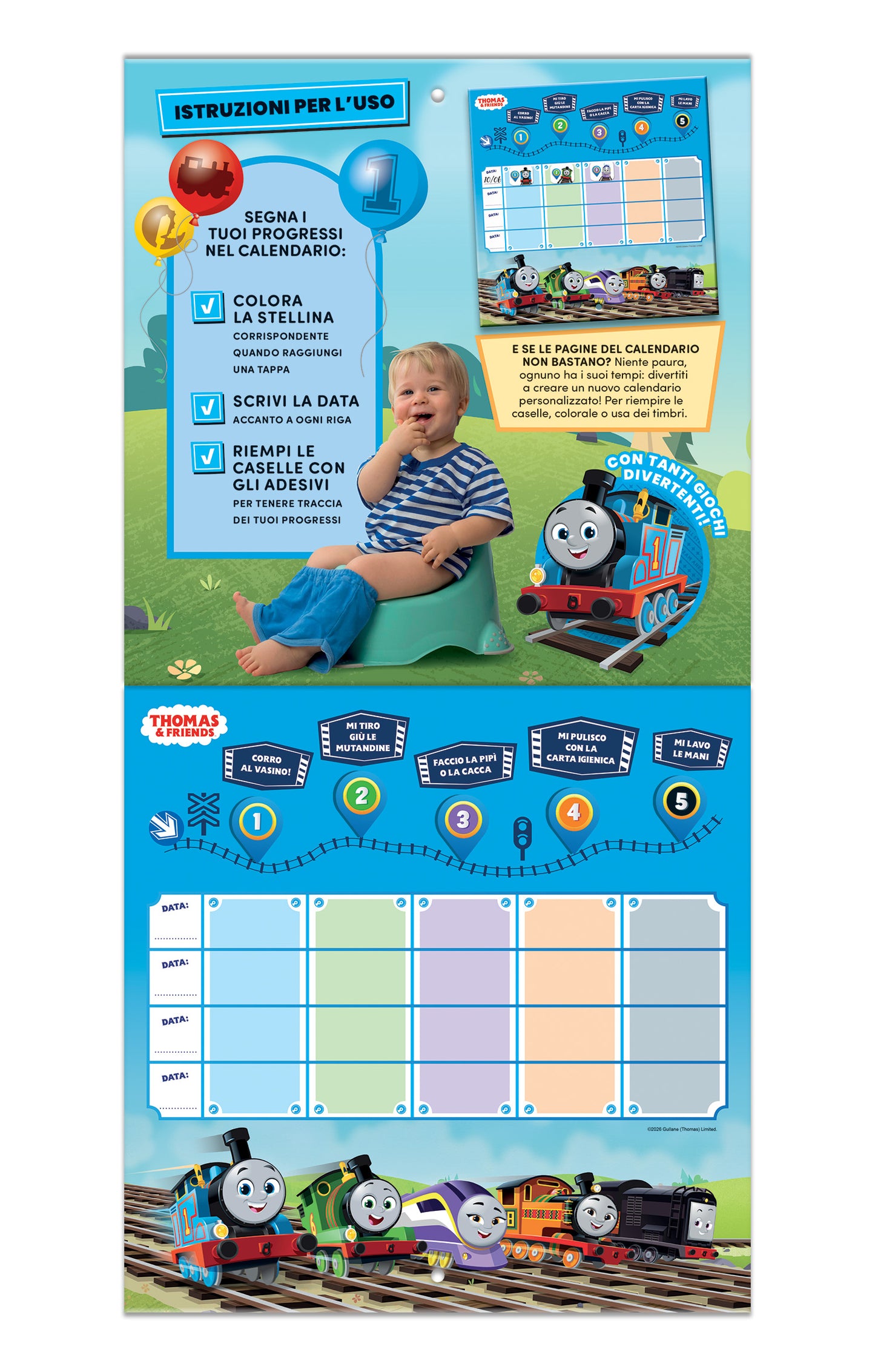 Il trenino Thomas. Libro-calendario. Via il pannolino!
