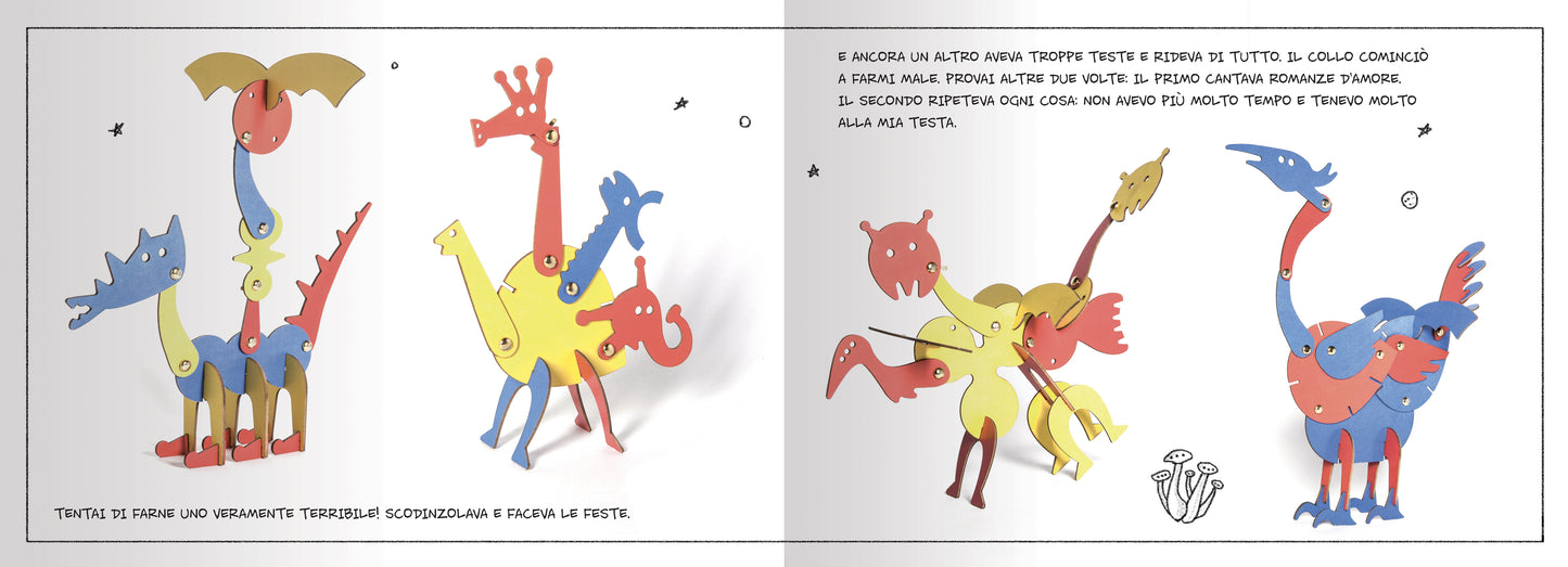 L'inventamostri::Libro + 309 pezzi per costruire mostri