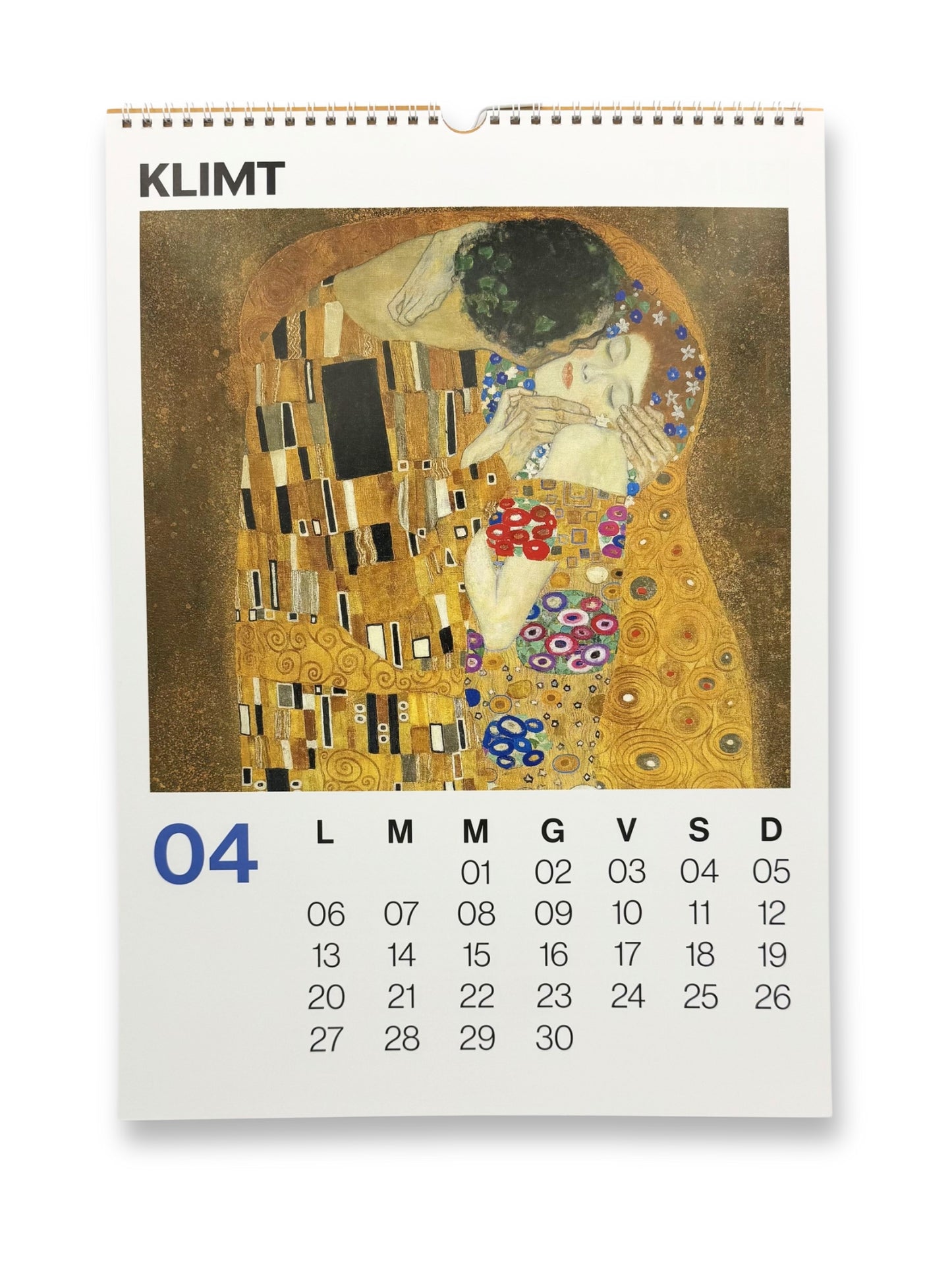 Calendario Klimt 2026 da parete (30 x 42 cm)