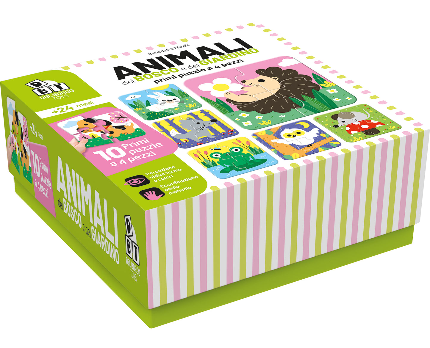 Animali del bosco e del giardino::Primi puzzle a 4 pezzi