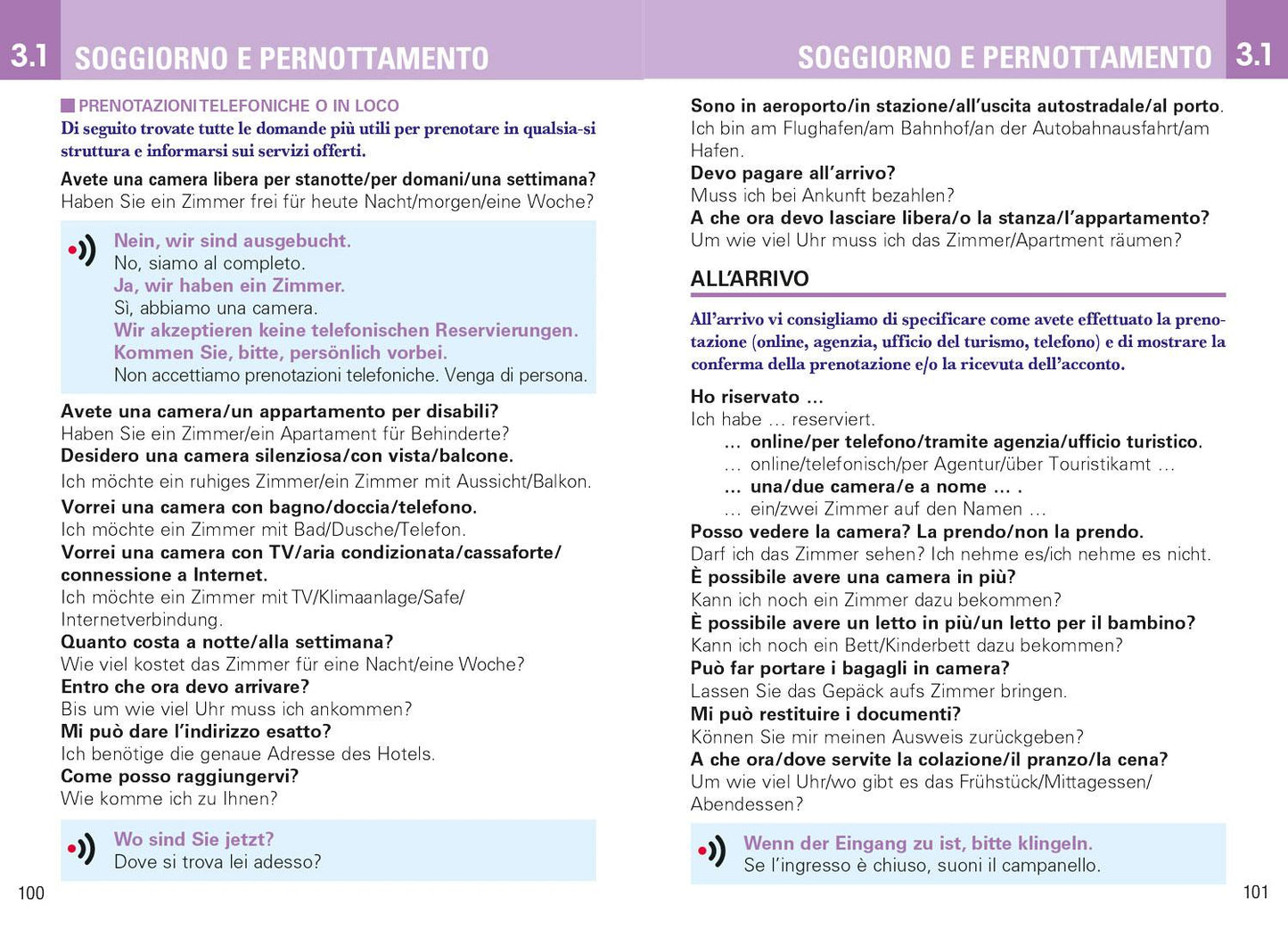 TEDESCO PER VIAGGIARE::Dizionario/Frasario