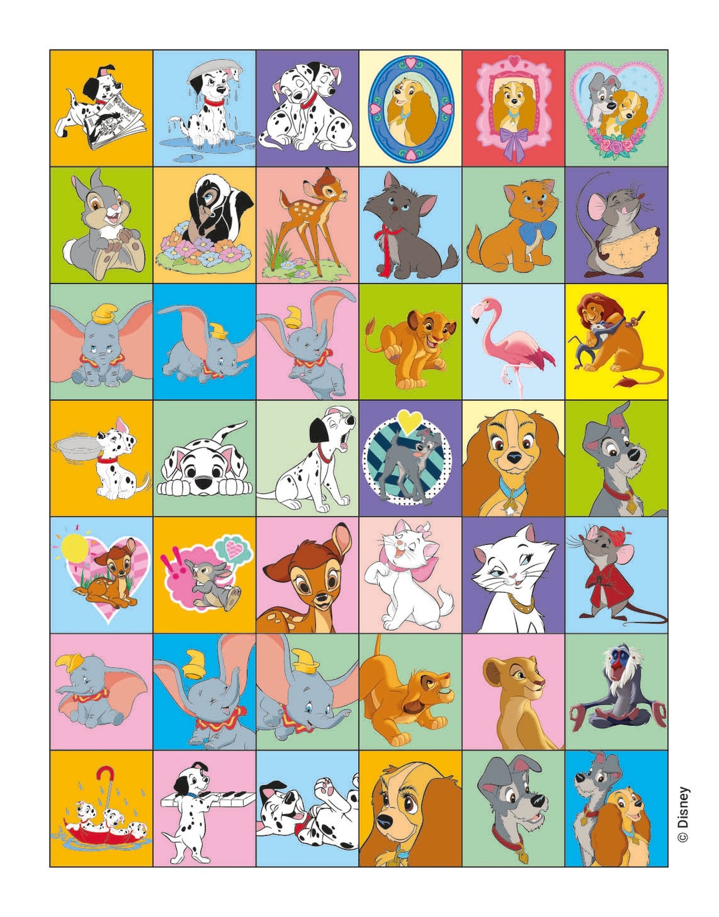 Mini Staccattacca e colora Disney Animals::Più di 60 adesivi