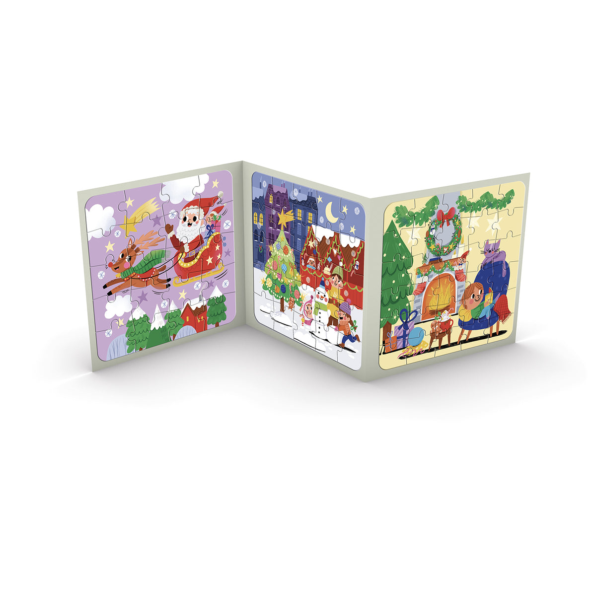 Natale::1 libro + 3 puzzle magnetici