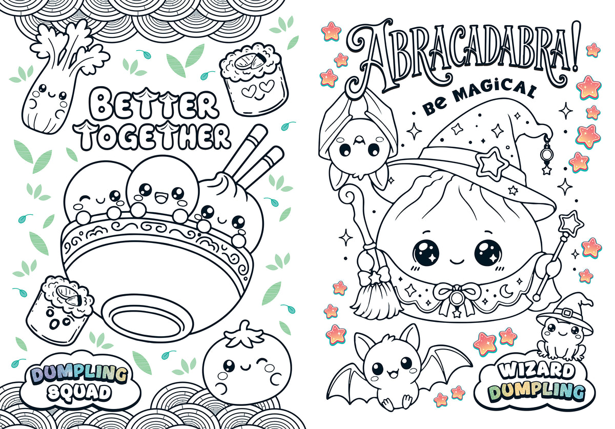 Lucky Dumpling. Cozy coloring