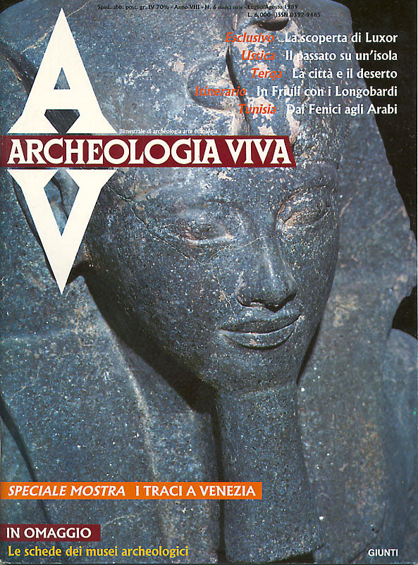 Archeologia Viva n. 6 - luglio/agosto 1989::Rivista bimestrale