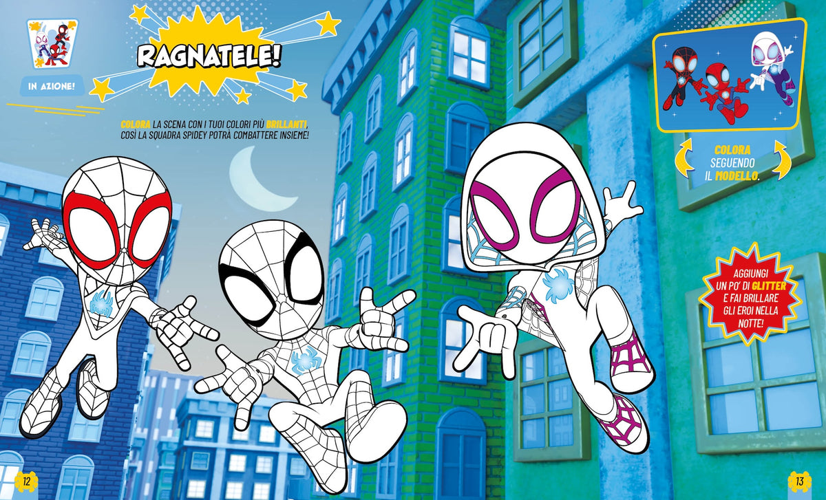 Spidey Il grande libro dei supereroi::Leggi, gioca e colora