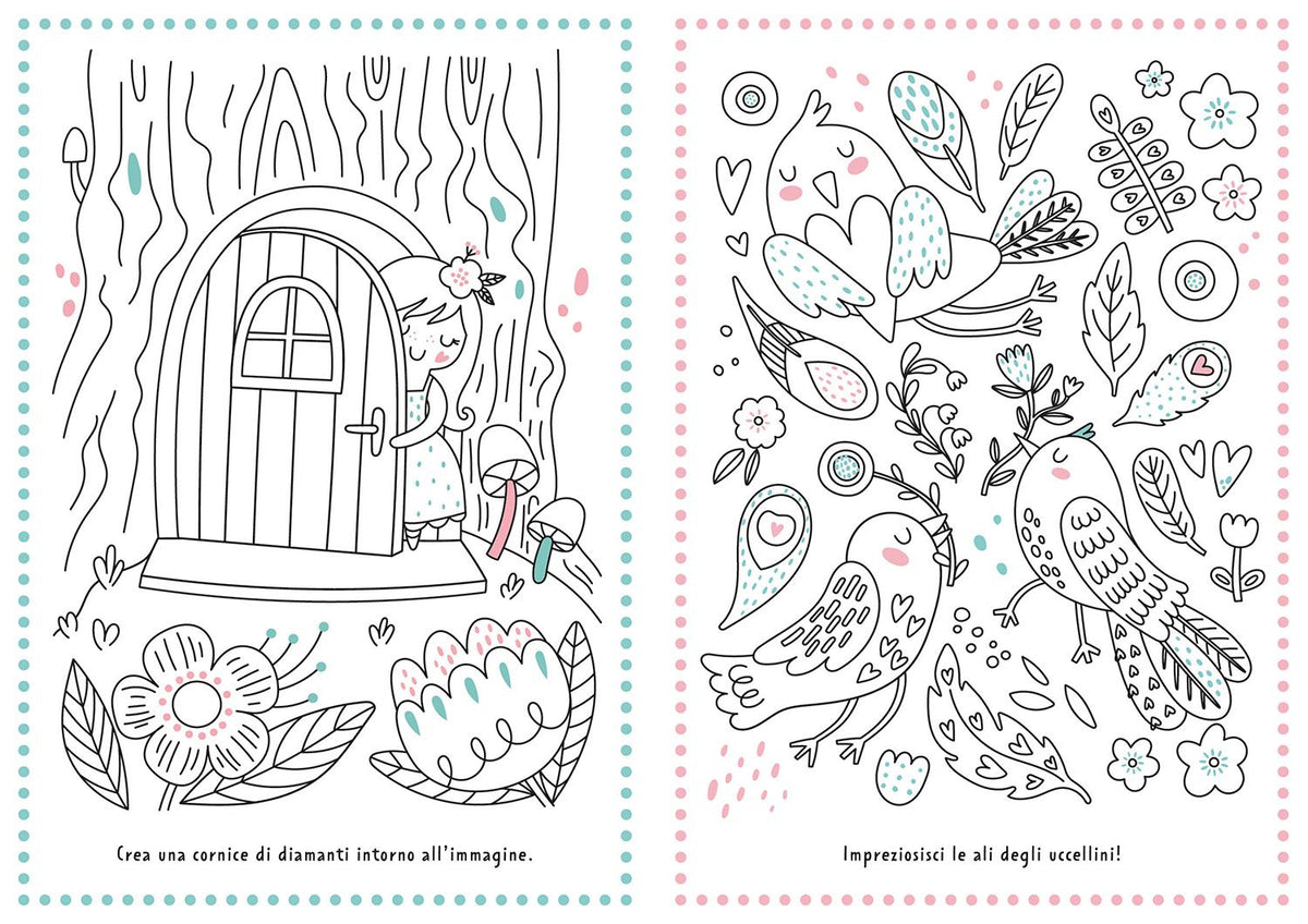 Foresta incantata::Colora con i glitter
