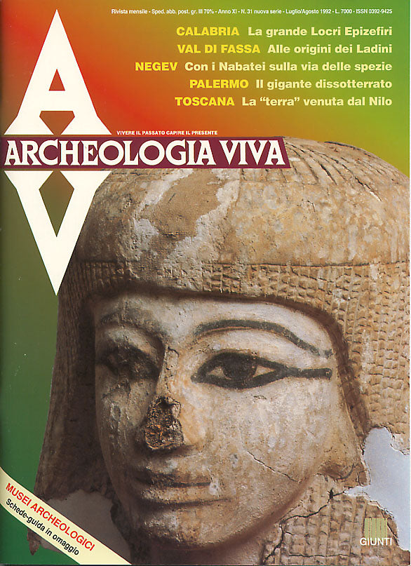 Archeologia Viva n. 31 - luglio/agosto 1992::Rivista bimestrale
