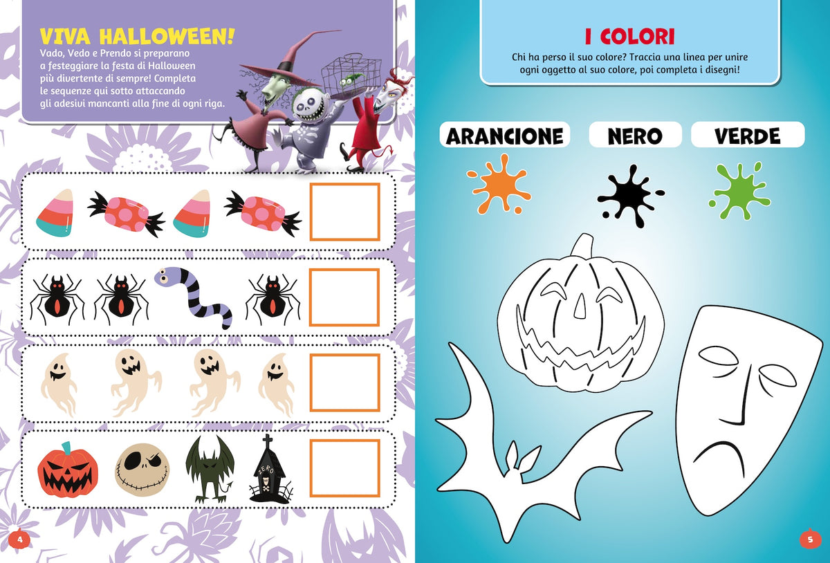 500 Sticker The Nightmare before Christmas::Tante attività nella città di Halloween