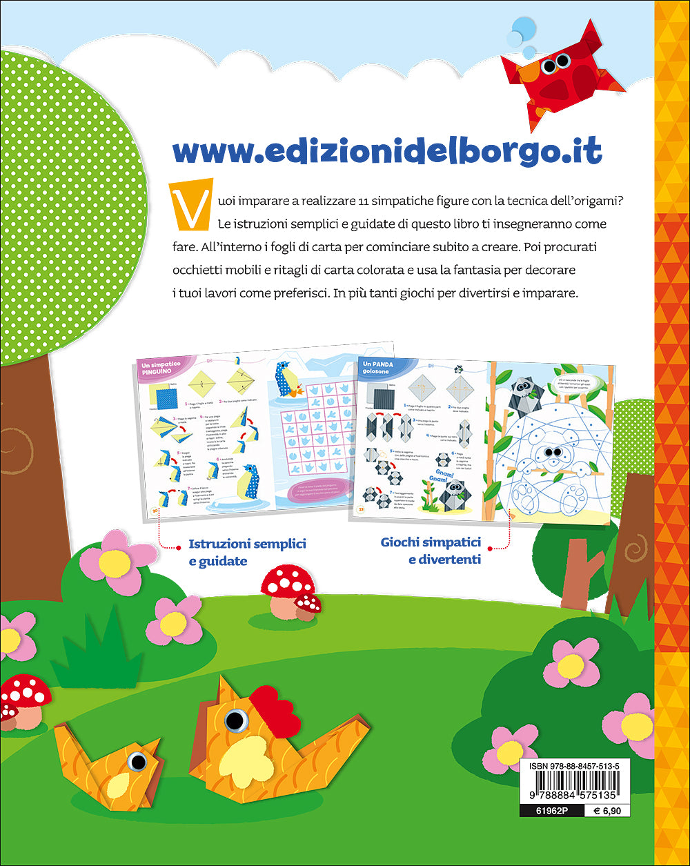 Origami per bambini::All'interno tantissimi fogli di carta da origami!