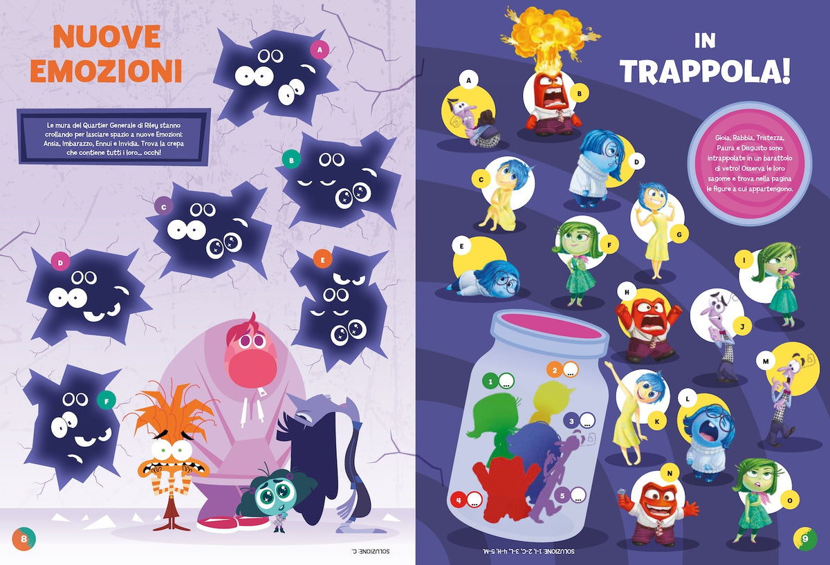 100 Pagine di giochi e attività Inside Out 2::Con tanti adesivi
