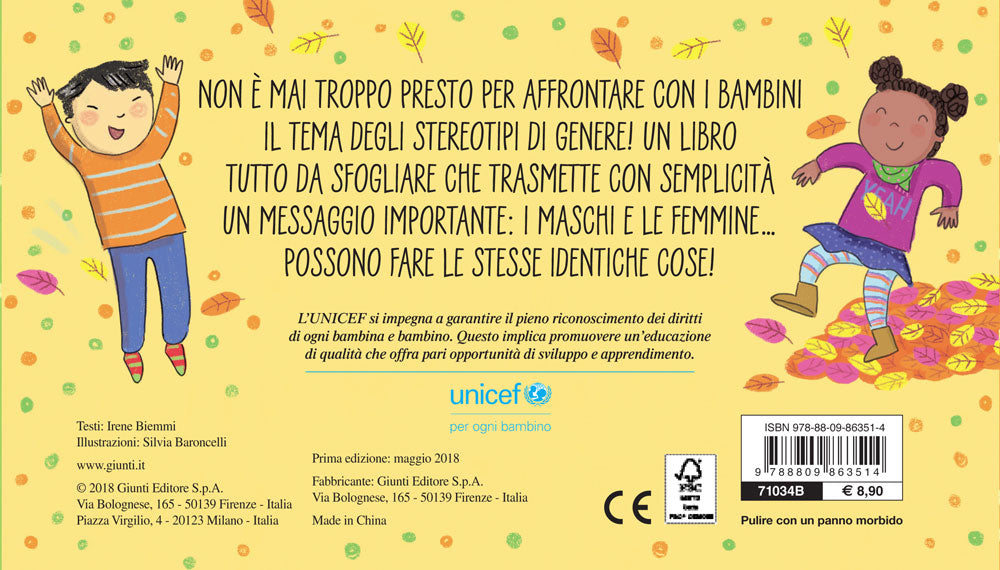 Cosa fanno le bambine? Cosa fanno i bambini?