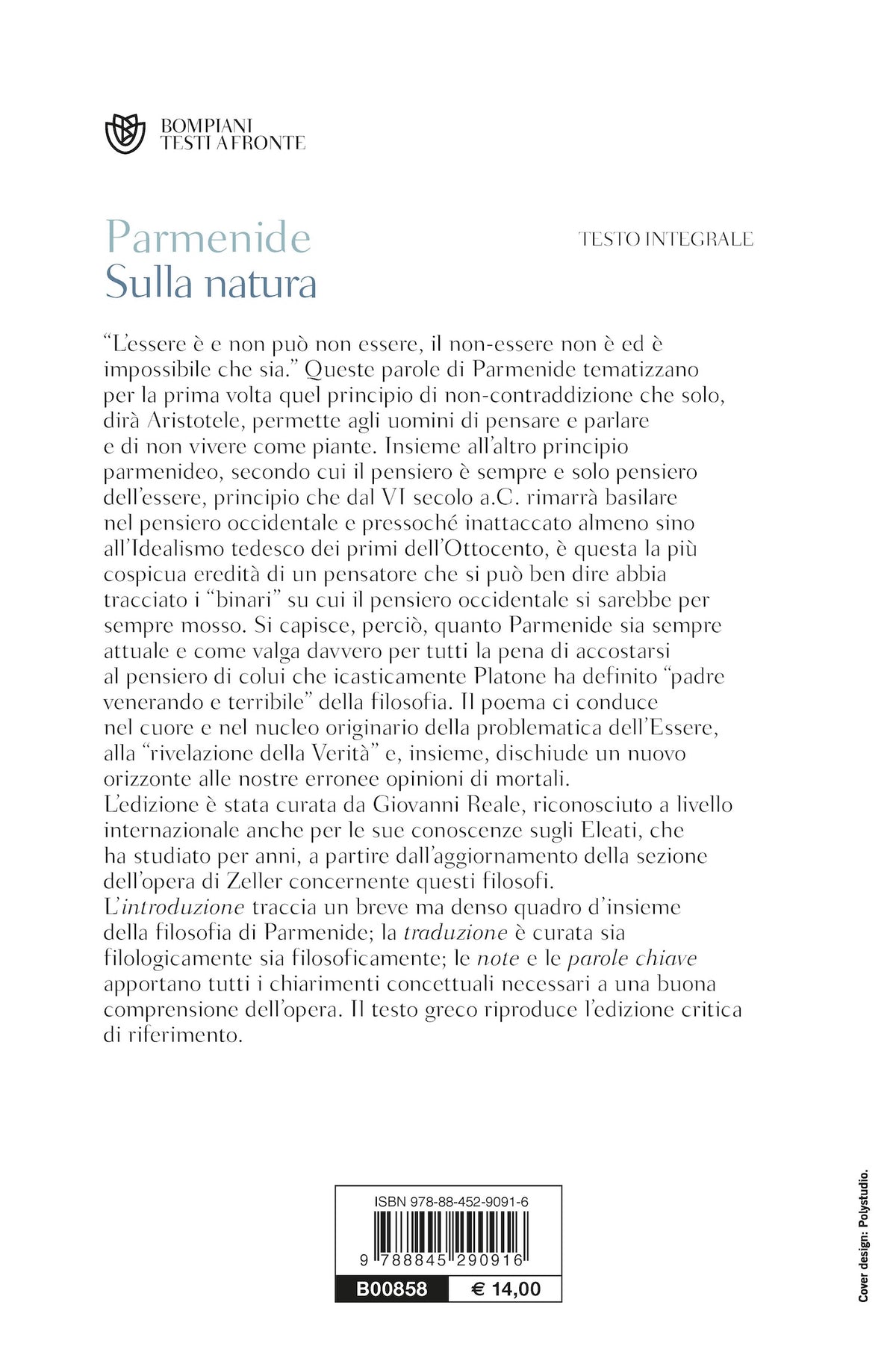 Sulla natura::Testo greco a fronte