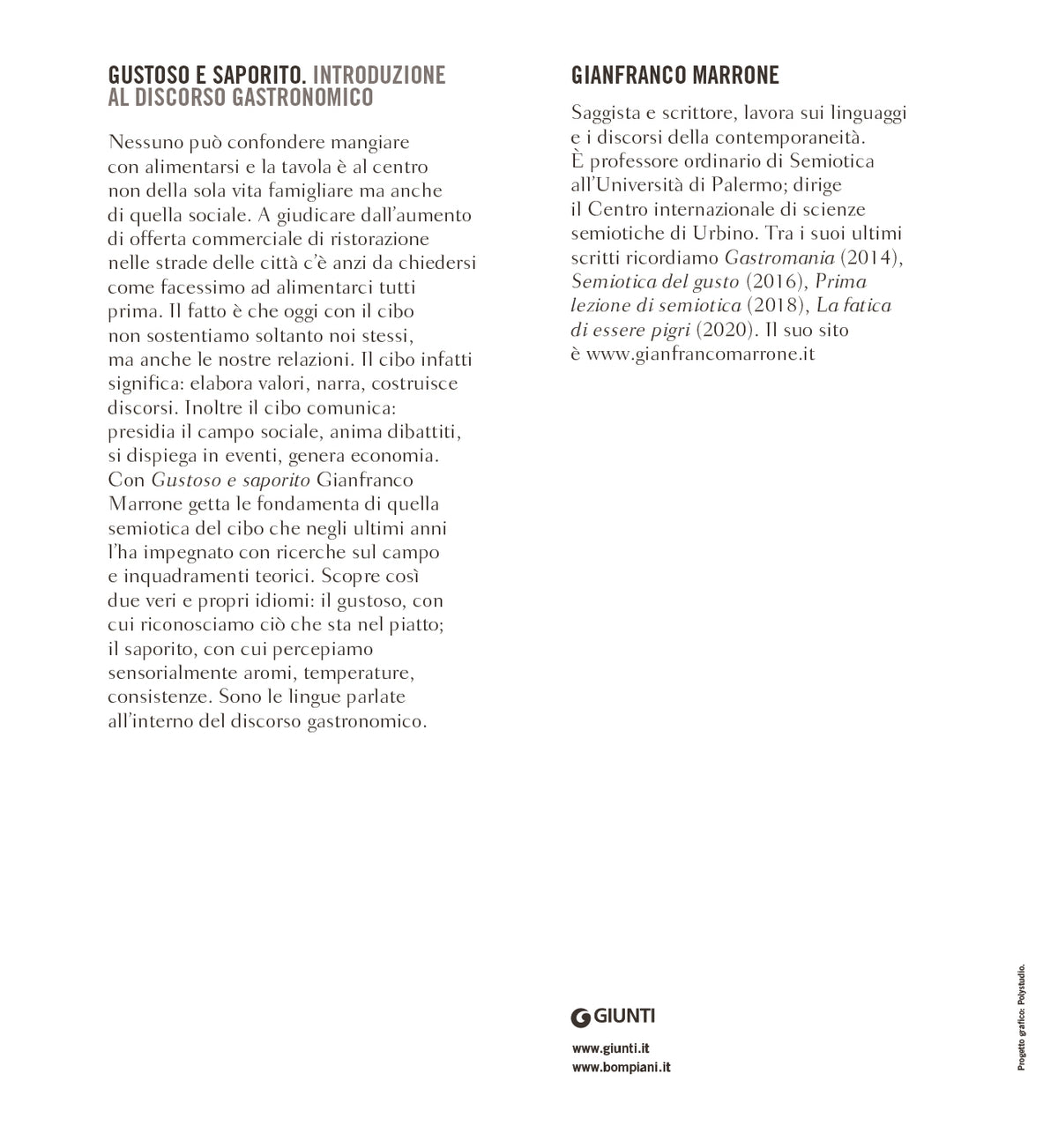 Gustoso e saporito::Introduzione al discorso gastronomico