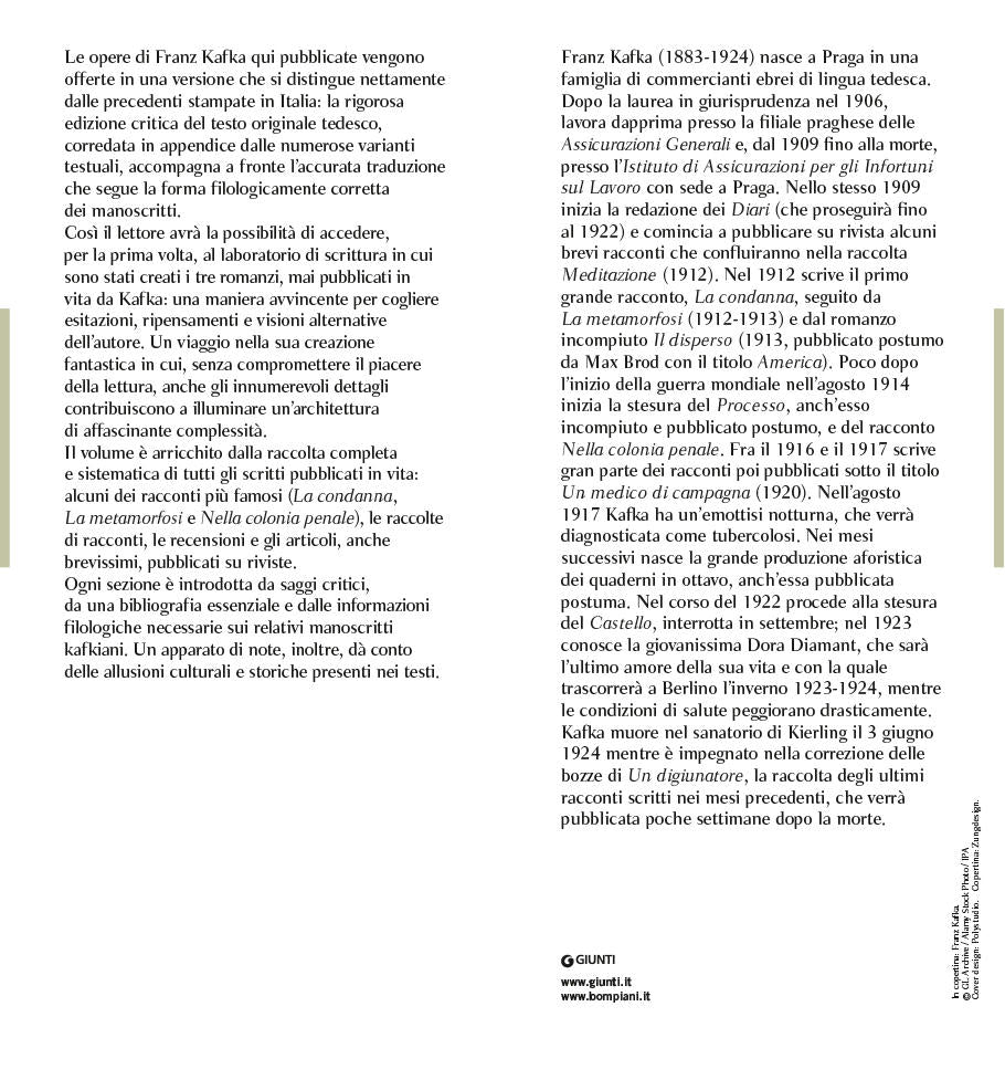 Tutti i romanzi::Tutti i racconti e i testi pubblicati in vita