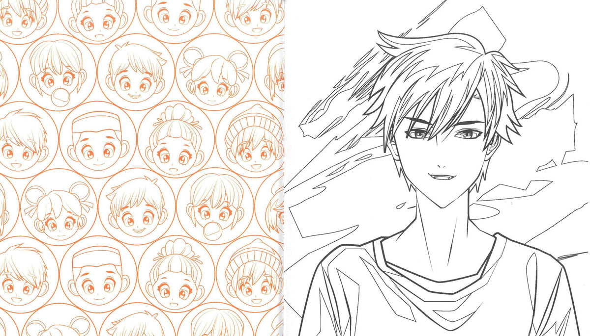Manga Coloring::Fantastici personaggi in stile anime e manga da colorare