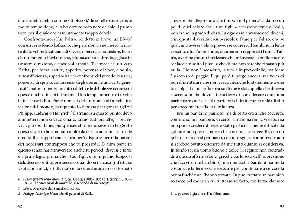 La metamorfosi. Lettera al padre