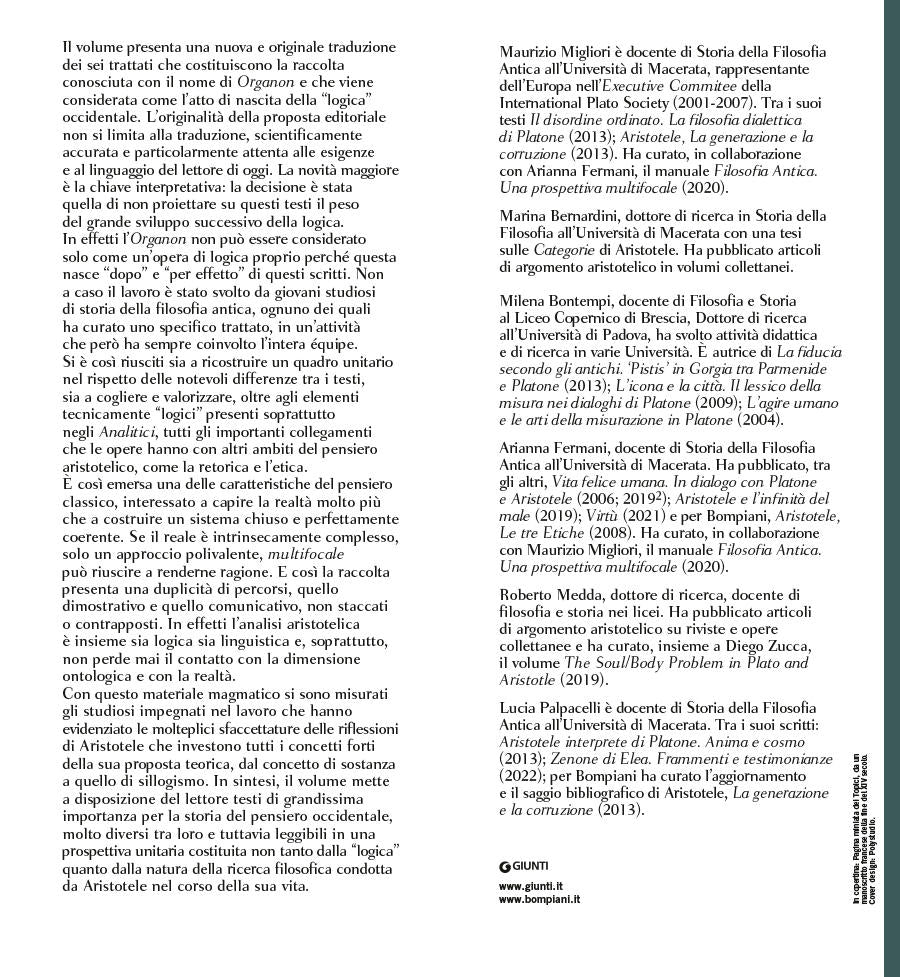 Organon::Testo greco a fronte
