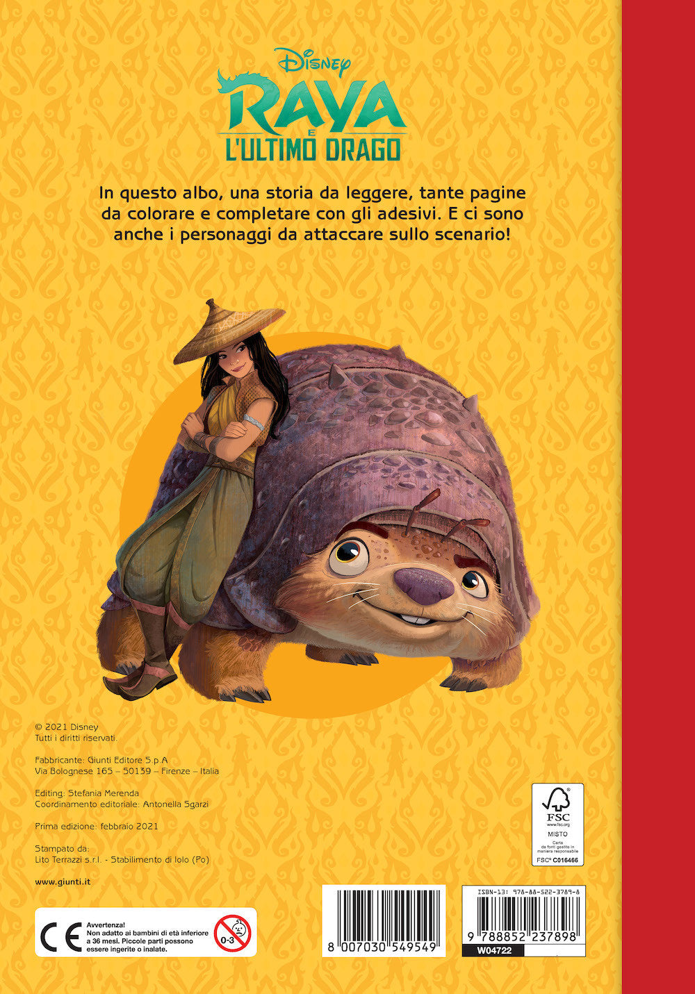 Raya e l'Ultimo Drago Staccattacca & colora