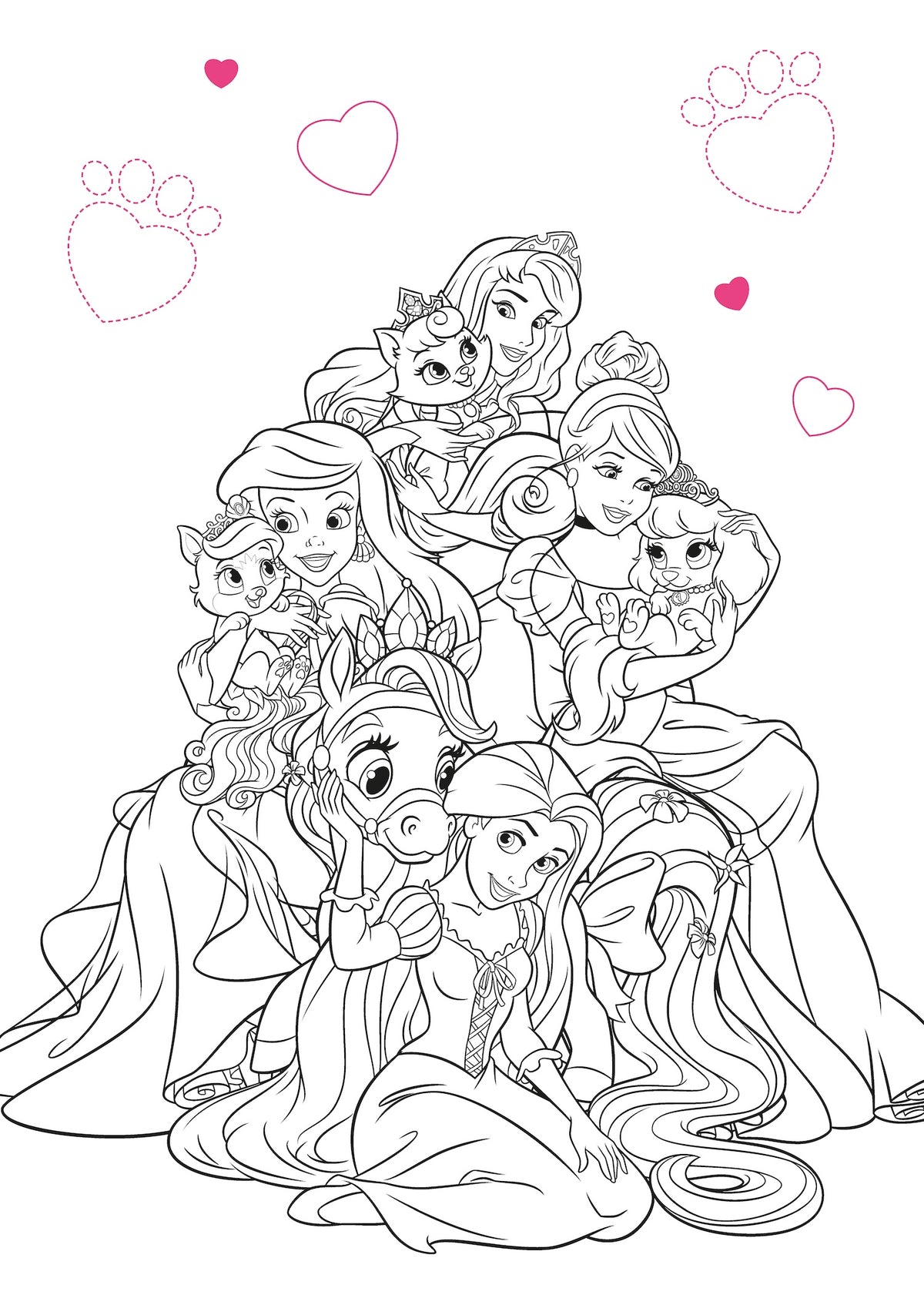 Cuccioli delle Principesse Disegna&colora - Disney Princess