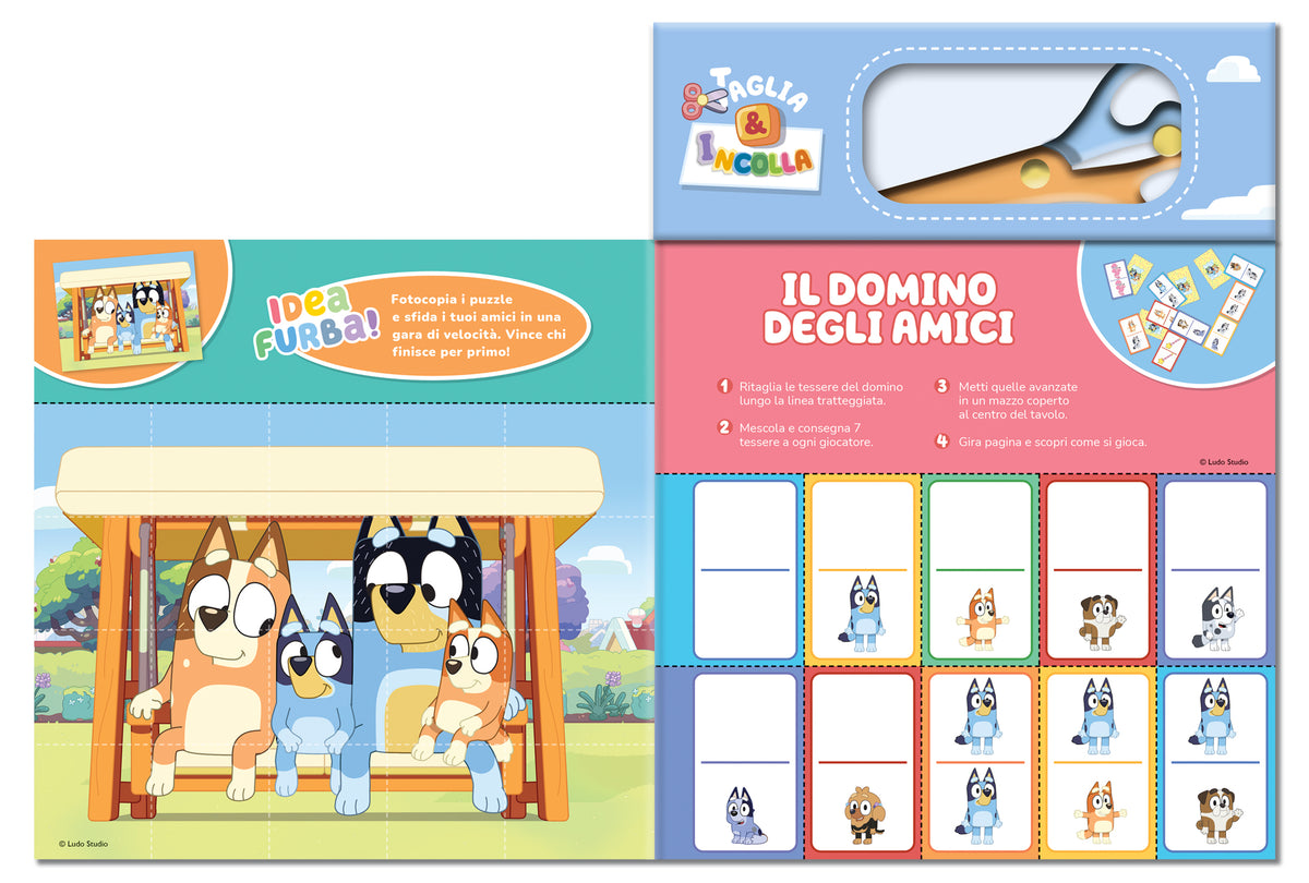 Bluey. Taglia & Incolla. Oggi si gioca!