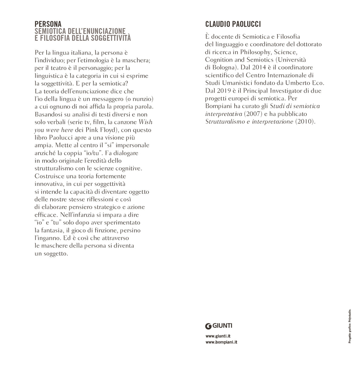 Persona::Soggettività nel linguaggio e semiotica dell'enunciazione