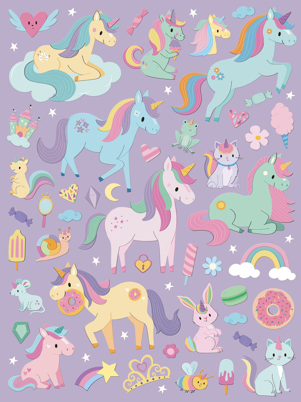Unicorni Sticker Profumati::Stcker, Coloring, Attività divertenti