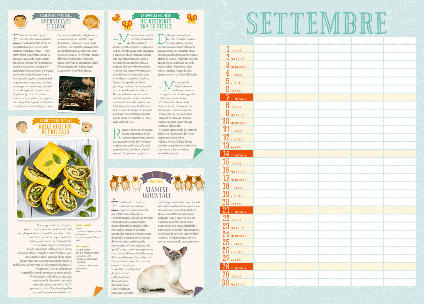 Calendario della Famiglia 2025 da parete (26,5 x 38,5 cm)