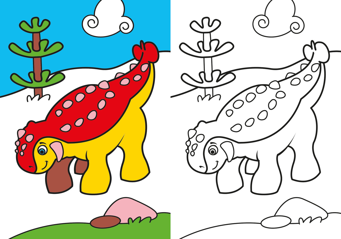 Dinosauri::Tanti simpatici dinosauri da colorare