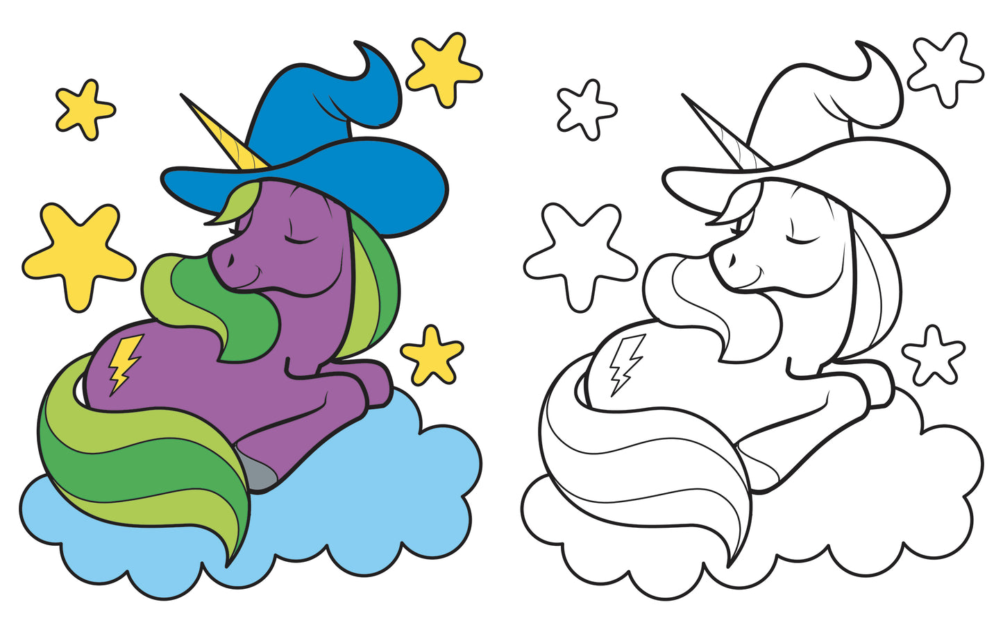 Gli unicorni::Tanti simpatici unicorni tutti da colorare