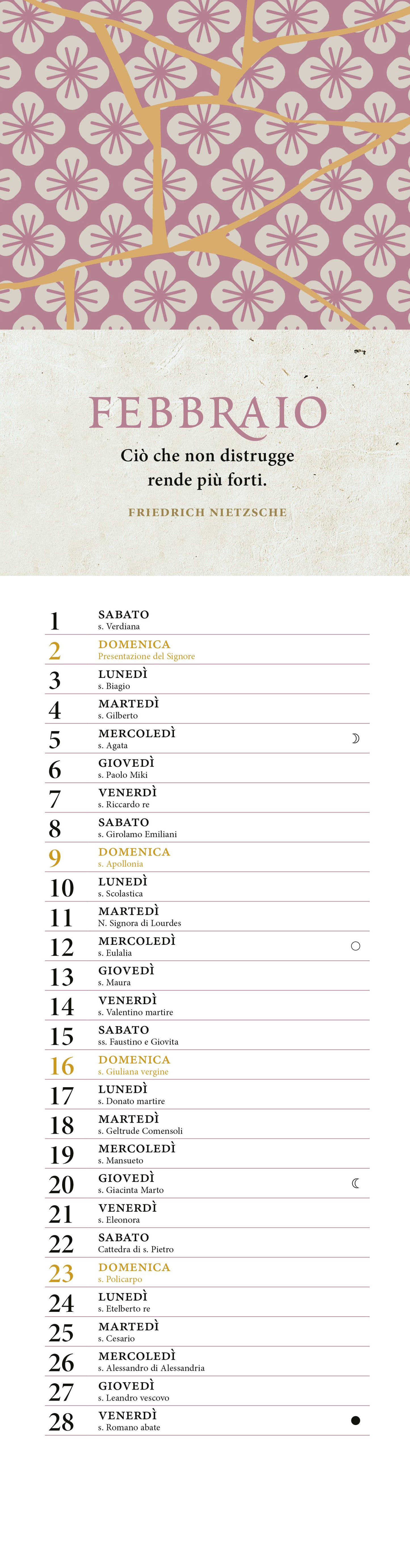 Calendario Kintsukuroi 2025 da parete (12,5 x 48 cm)::L'arte del Giappone di curare le ferite dell'anima
