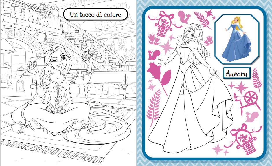 Principesse 5 in 1 attività da colorare