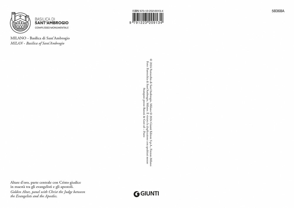 Sant'Ambrogio - Altare d'oro particolare - cartolina